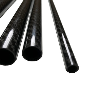 Carbon Fiber Tubing  - 14mm x 12mm x 500mm - 3K Roll Wrapped 100% Carbon Fiber Tube Glos