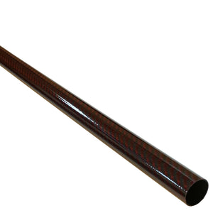 Red Carbon Fiber Tubing - 20mm x 18mm x 500mm - 3K- Plain Weave-High Gloss