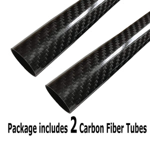 (1) Carbon Fiber Tube - 14mm x 12mm x 500mm - 3K Roll Wrapped 100% Carbon Fiber Tube Glossy Surface (1 Tube)