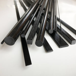 (4) 1.4 X 1000-PULTRUDED-Square Carbon Fiber Rods. 100% Pultruded high Strength Carbon Fiber. Used for Drones, Radio Controlled Vehicles. Projects requiring high Strength to Weight Components.