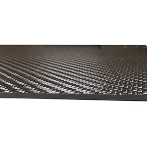 (1) Carbon Fiber Plate - 200mm x 300mm x 3mm Thick - 100% -3K Tow, Plain Weave -High Gloss Surface (1) Plate
