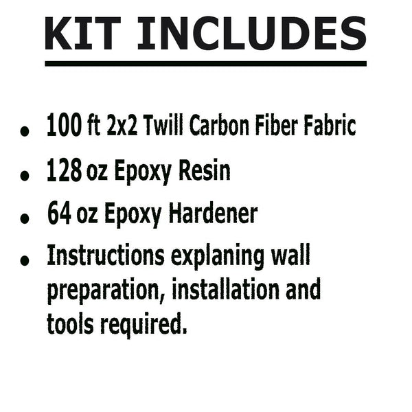 100 ftCarbon FiberBasement Wall Crack Repair Kit