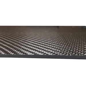 (1) Carbon Fiber Plate - 100mm x 250mm x 1mm Thick - 100% -3K Tow, Plain Weave -High Gloss Surface (1) Plate