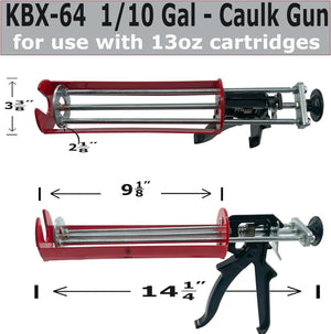 KARBXON – KBX64 - Professional 1/10 Gallon Caulk Gun - 25:1 Thrust Ratio - Heavy Duty - Dripless - 13oz Cartridges - Caulking Tool Gun for Silicone Sealants & Other Adhesives - Built to last - QTY