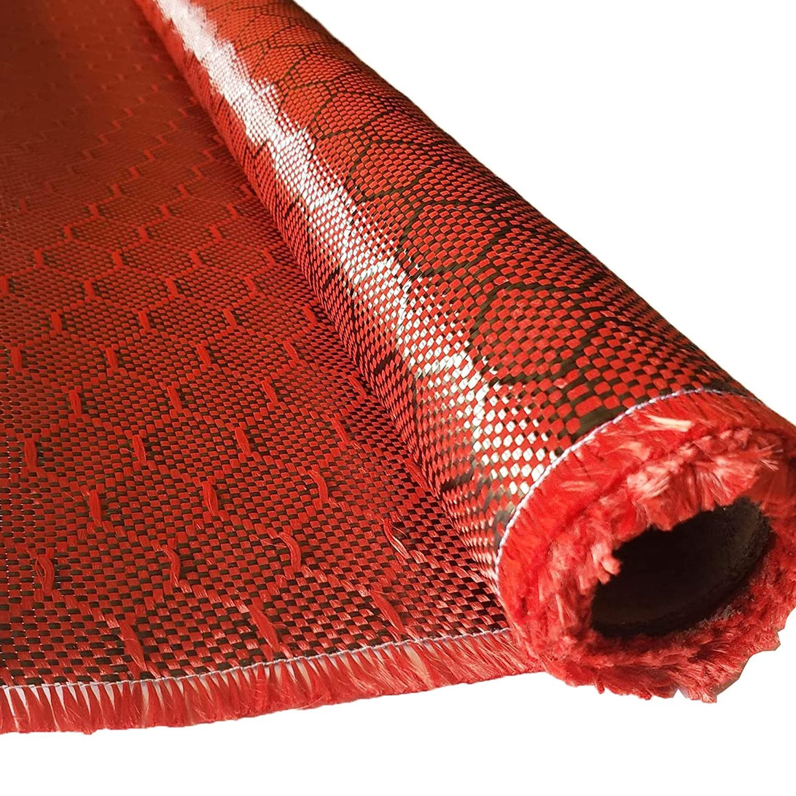 KARBXON Red Carbon Fiber Fabric 39" x 10ft - 3K Twill Weave 220g/m² - Carbon Fiber Cloth