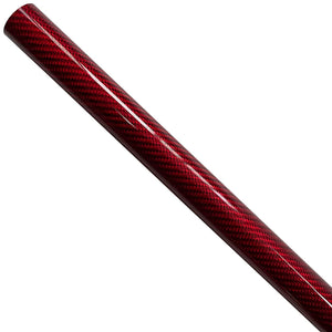 KARBXON - Carbon Fiber Tube - Bright RED - 25mm X 23mm X 1000mm - Hollow Carbon Fiber rods - Glossy Carbon Tubes - Pure Carbon Fibre Tubes - Lightweight High Strength Carbon Fiber Shaft -3K Wrap