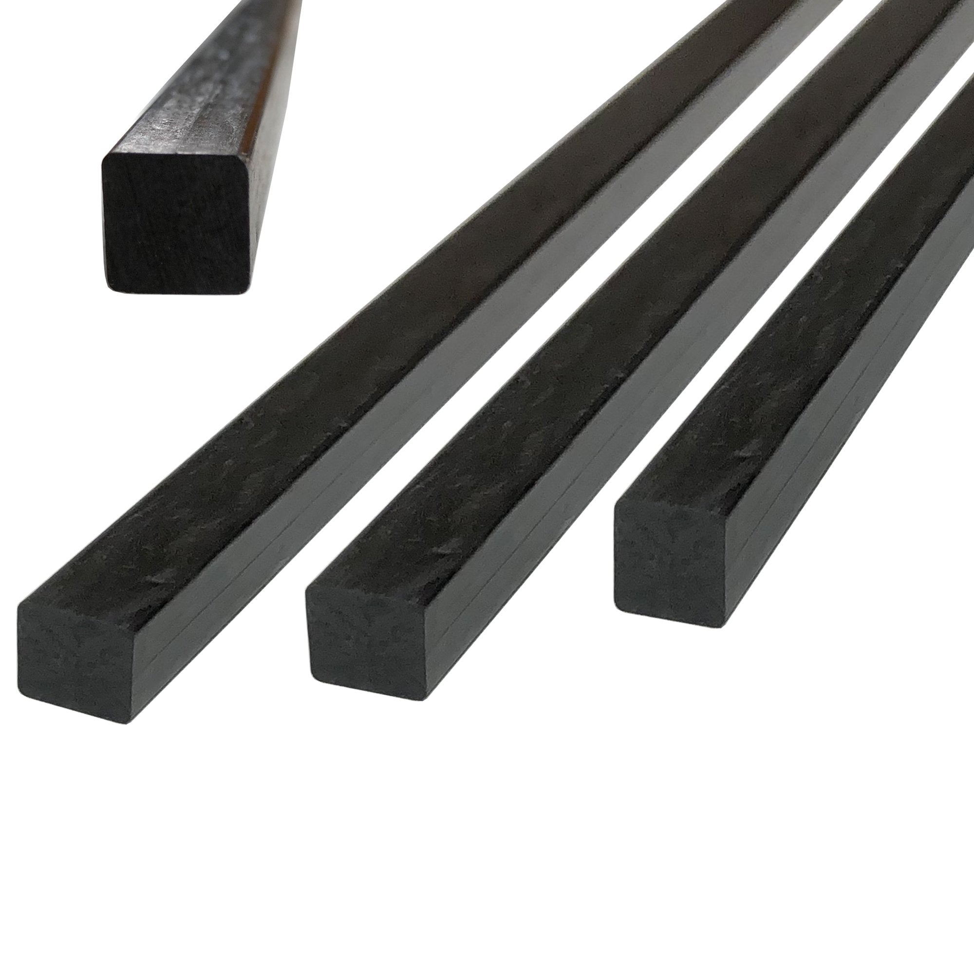 KARBXON 3mm x 1000mm Square Carbon Fiber Rod - Pultruded Solid Black Matte - RC Planes, Drones, DIY Projects