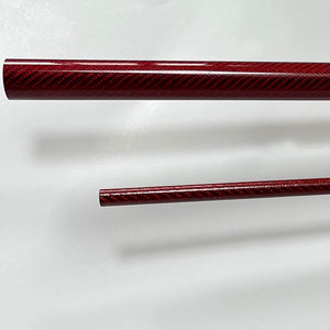 KARBXON - Carbon Fiber Tube - Bright RED - 25mm X 23mm X 1000mm - Hollow Carbon Fiber rods - Glossy Carbon Tubes - Pure Carbon Fibre Tubes - Lightweight High Strength Carbon Fiber Shaft -3K Wrap