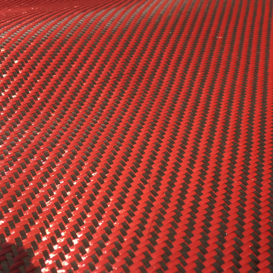 KARBXON - RED-Carbon Fiber Fabric-Bee Hive Weave - 39 in x 5 ft - Carbon Fiber Cloth - 220g (7.7oz)/mtr