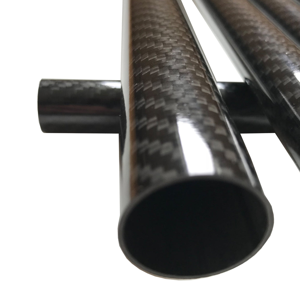 KARBXON Carbon Fiber Tube 25mm x 23mm x 1000mm - 3K Twill Weave Glossy Black
