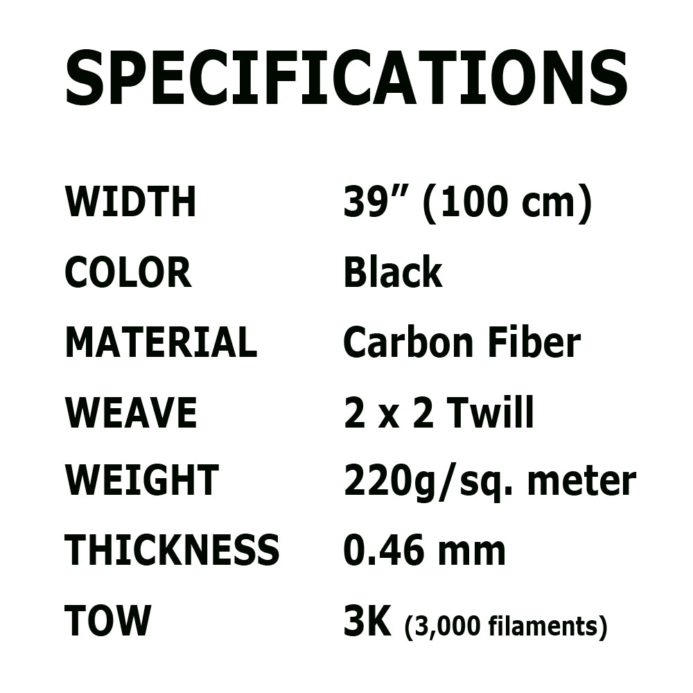 Tissu en fibre de carbone 200g 3K 1M * 1M, poids 200g, - Electronic Shop