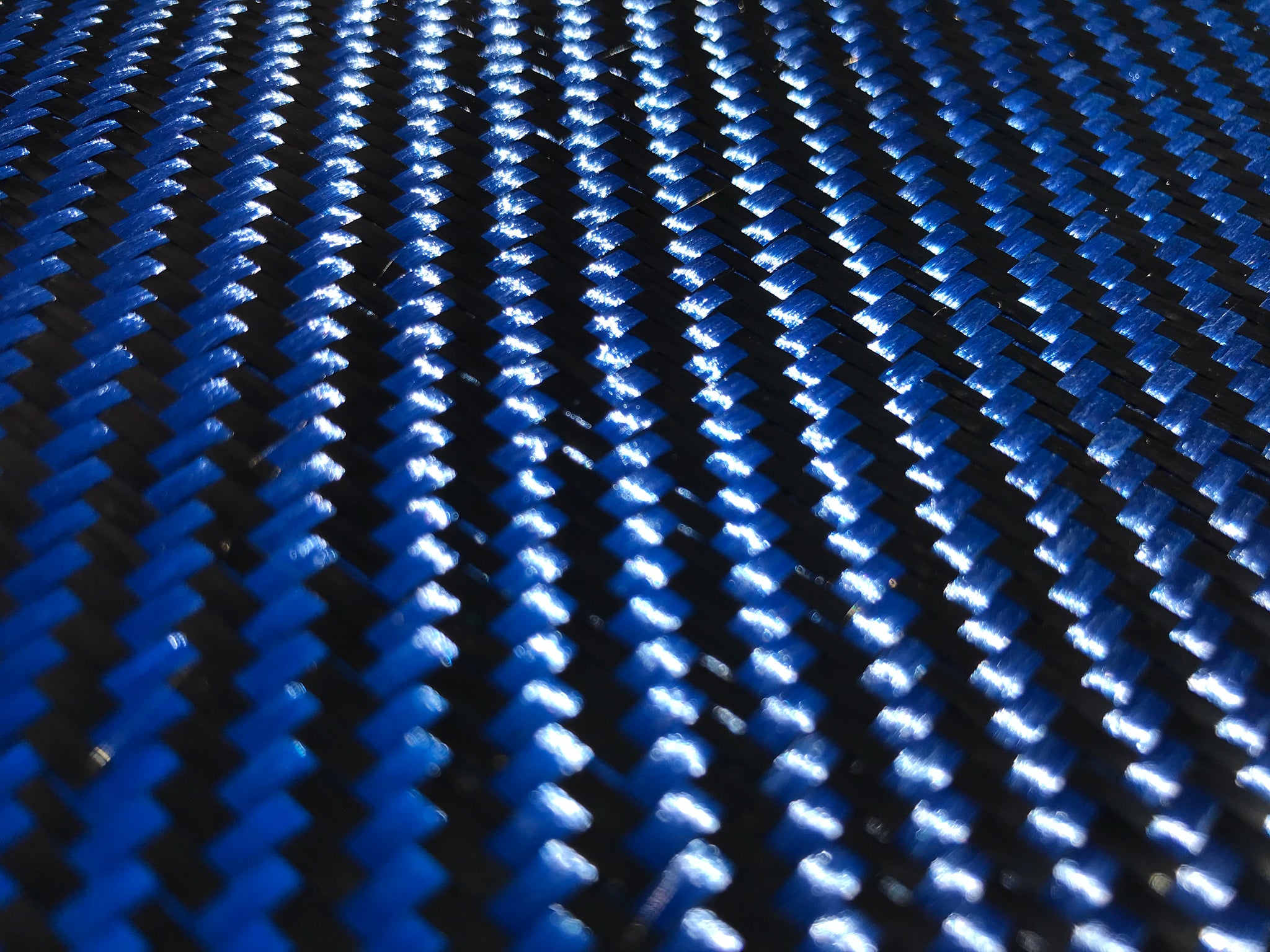 KEVLAR ARAMID Fabric - 12 in x 10 ft - Twill - 240g/m2 - 3K TOW (Blue) 