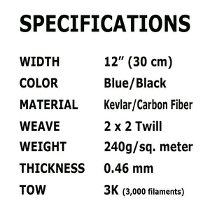 Carbon Fiber Kevlar specifications