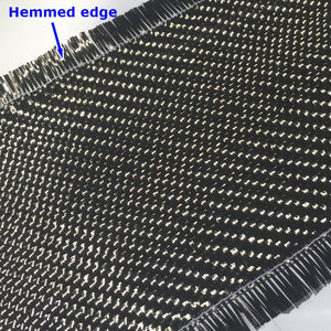 Twill weave Carbon fiber fabric with hemmed border