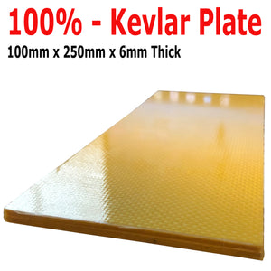 Kevlar Plating  - 100mm x 250mm x 6mm - Multi Layer Kevlar Plate High Gloss Finish