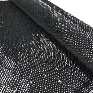 12 in x 25 FT - WASP - Carbon Fiber Fabric - Wasp Weave-3K - 220g-Black