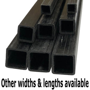 (1) Pultruded Square Carbon Fiber Tube - 5mm x 5mm x 1000mm