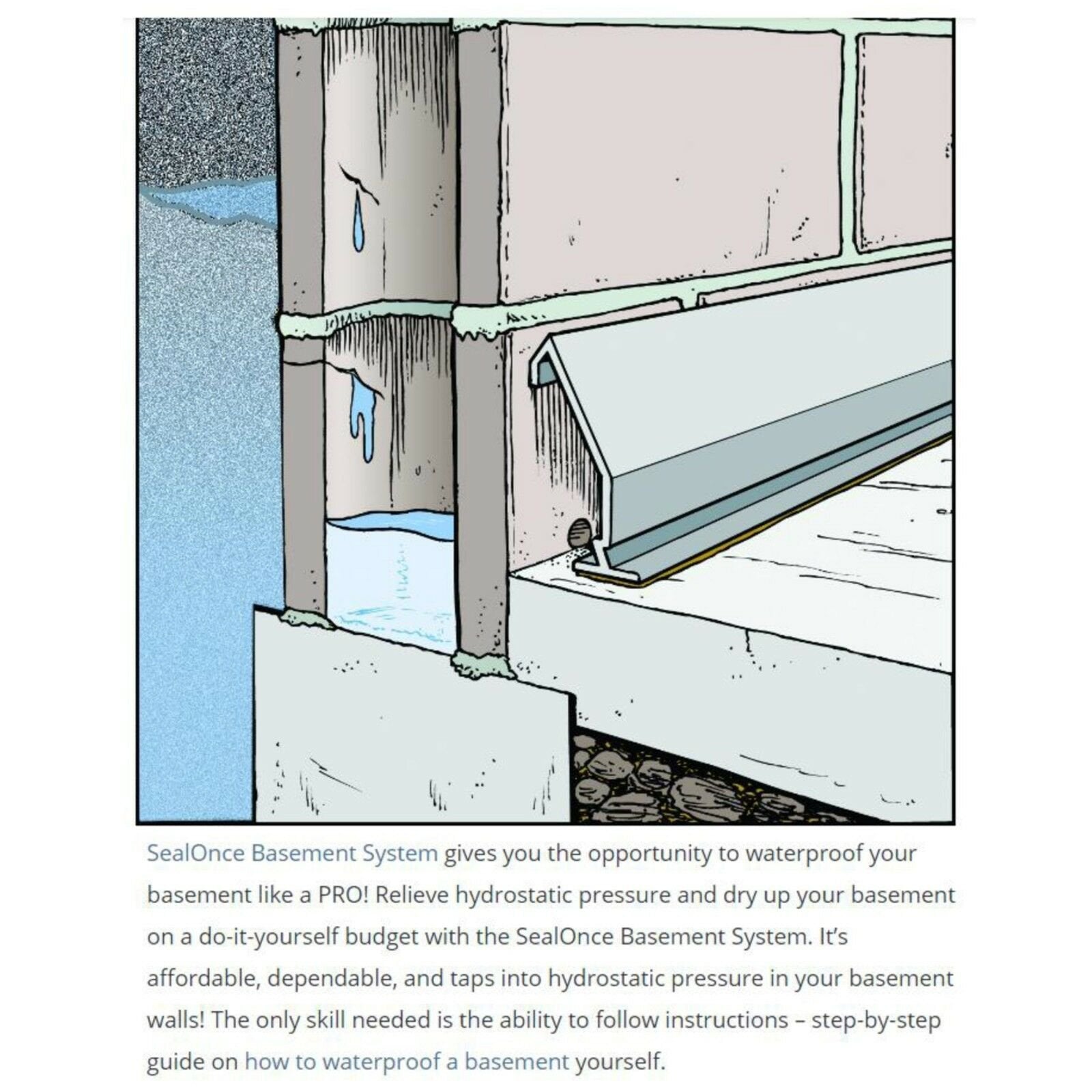 Pro-SealOnce Waterproofing Adhesive Bonds Vinyl to Concrete