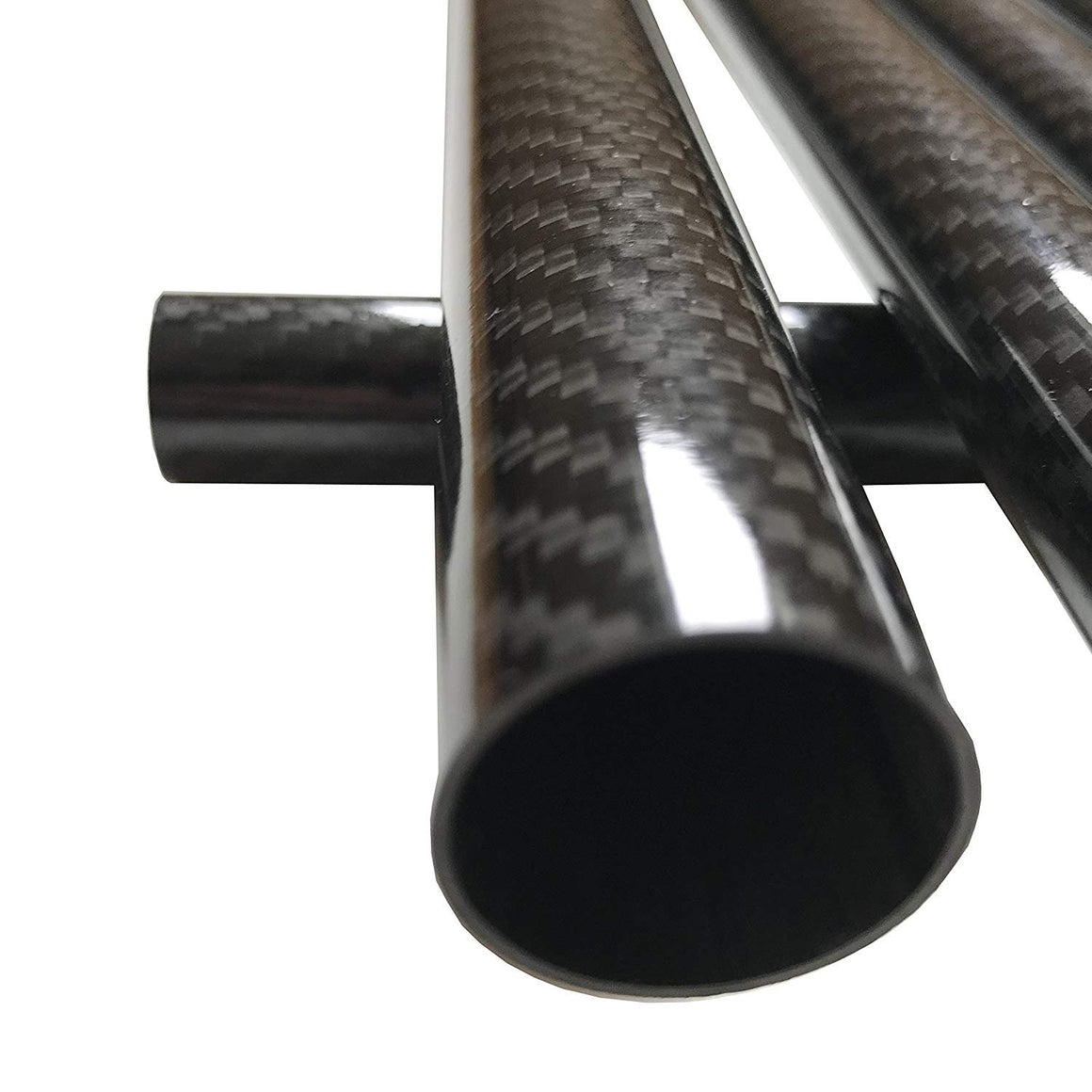 (2) Carbon Fiber Tube - 10mm x 8mm x 500mm - 3K Roll Wrapped 100% Carbon Fiber Tube Glossy Surface (2 Tubes)