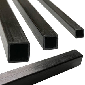 (2) Pultruded Square Carbon Fiber Tube - 8mm x 8mm x 1000mm