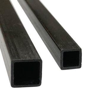 (2) Pultruded Square Carbon Fiber Tube - 10mm x 10mm x 1000mm