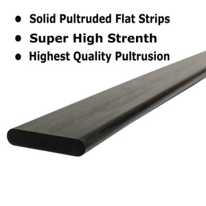 (4) 3mm x 12mm 1000mm - PULTRUDED-Flat Carbon Fiber Bar. 100% Pultruded high Strength Carbon Fiber. Used for Drones, Radio Controlled Vehicles. Projects requiring high Strength Components