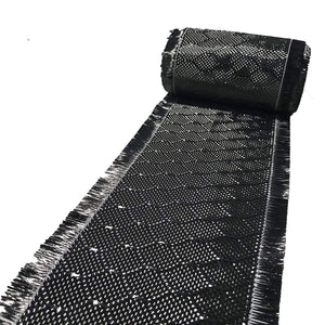 4 in x 50 FT - WASP - Carbon Fiber Fabric - Wasp Weave-3K - 220g - Black