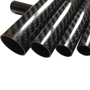 (1) Carbon Fiber Tube - 14mm x 12mm x 500mm - 3K Roll Wrapped 100% Carbon Fiber Tube Glossy Surface (2) Tubes