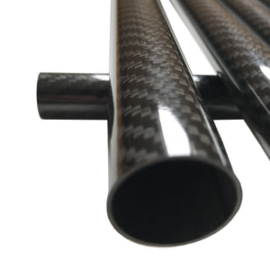 Carbon Fiber Tube - 10mm x 8mm x 500mm - 3K Roll Wrapped 100% Carbon Fiber Tube Glossy
