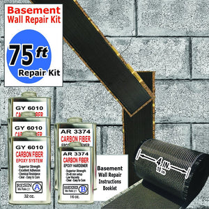 75 ft-Carbon Fiber-Basement Wall Crack Repair Kit