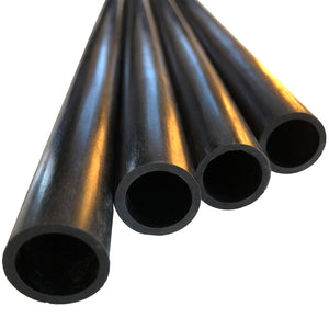 (4) Carbon Fiber Tubes - 8mm x 6mm x 500mm - 3K Roll Wrapped