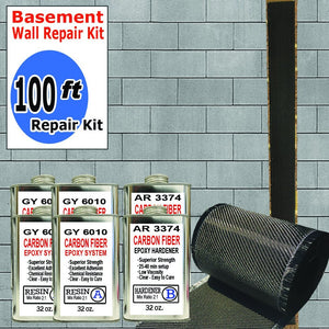 100 ft-Carbon Fiber-Basement Wall Crack Repair Kit
