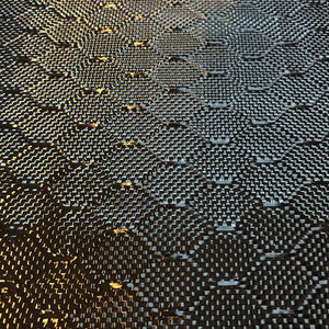4 in x 5 FT - Bee Hive - CARBON FIBER FABRIC-2x2 Twill WEAVE-3K - 220g-Black