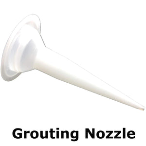 HILKA MORTAR & GROUTING POINTING GUN - 15" Tube - 20 oz/600ml - 12:1 Thrust - Metal mortar scoop, Straight Nozzle, Angled Nozzle, Grouting Nozzle