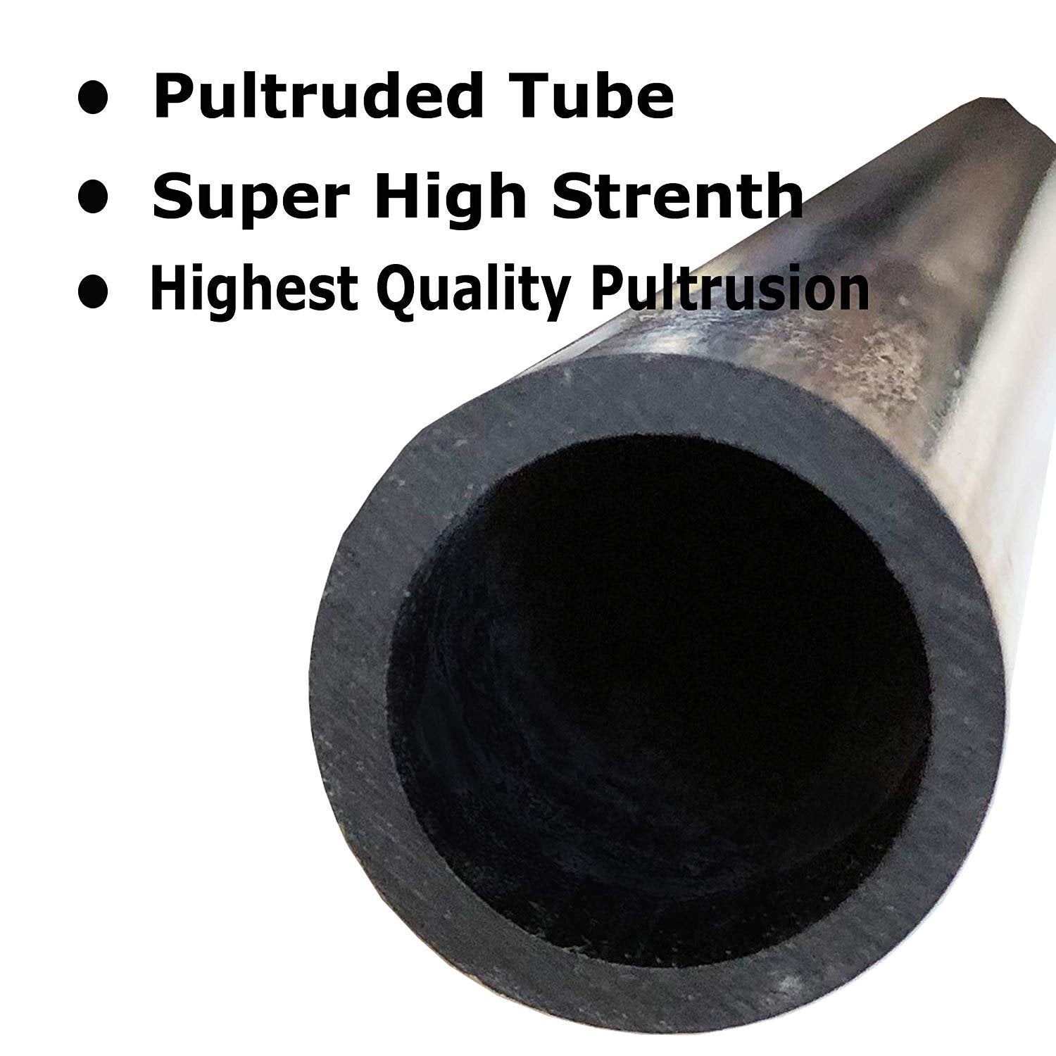 thumbnail image 2 of Carbon Fiber Round Tube 4mm X 3mm X 400mm Carbon Fiber Pultrusion 2 of 14