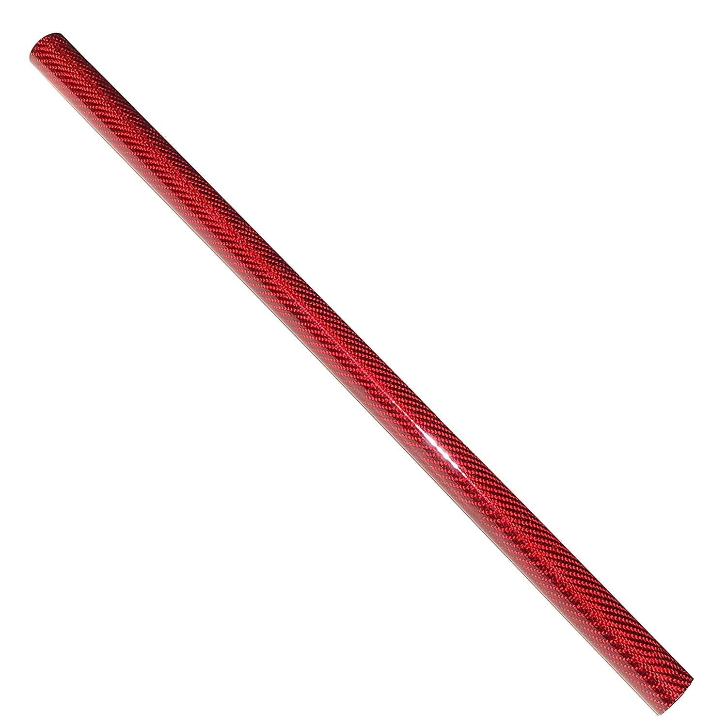 (2) RED-Carbon Fiber - Kevlar Tubes - 8mm x 6mm x 500mm - 3K Roll Wrap ...