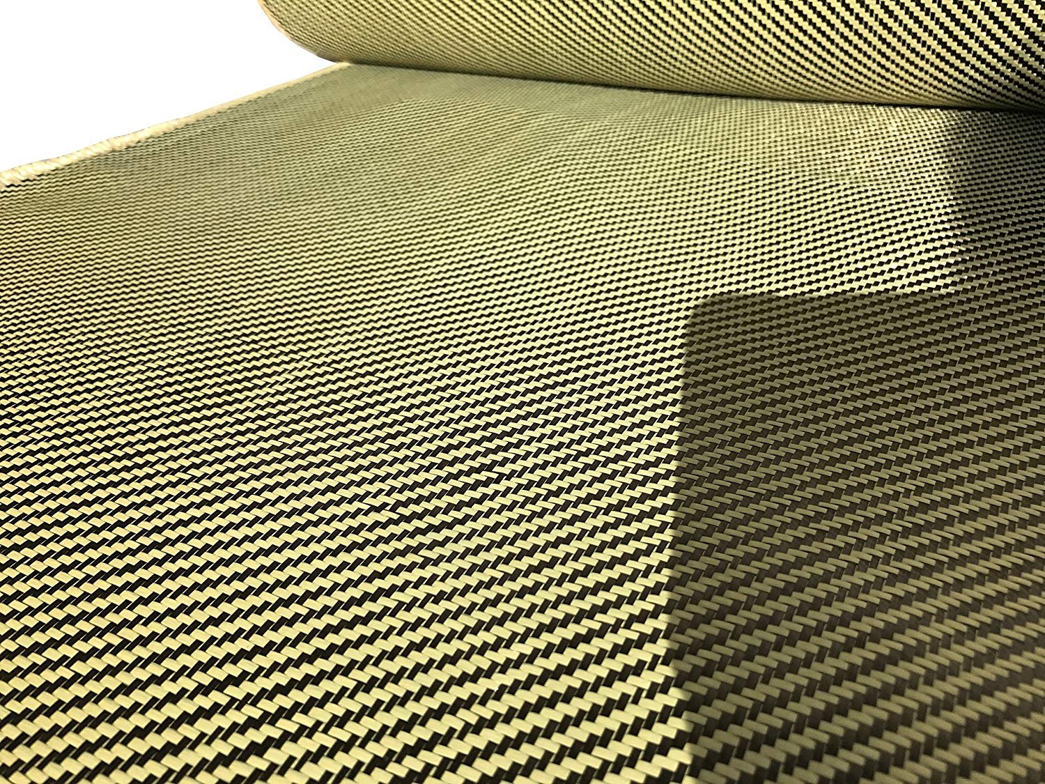 Twill Weave Carbon/Kevlar (Yellow) Veneer 24 x 24