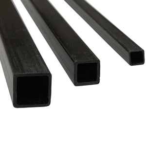 (10) Pultruded Square Carbon Fiber Tube - 8mm x 8mm x 1000mm