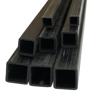 (10) Pultruded Square Carbon Fiber Tube - 10mm x 10mm x 1000mm