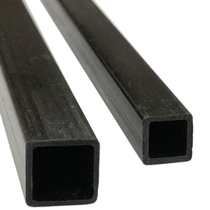 (2) Pultruded Square Carbon Fiber Tube - 8mm x 8mm x 1000mm