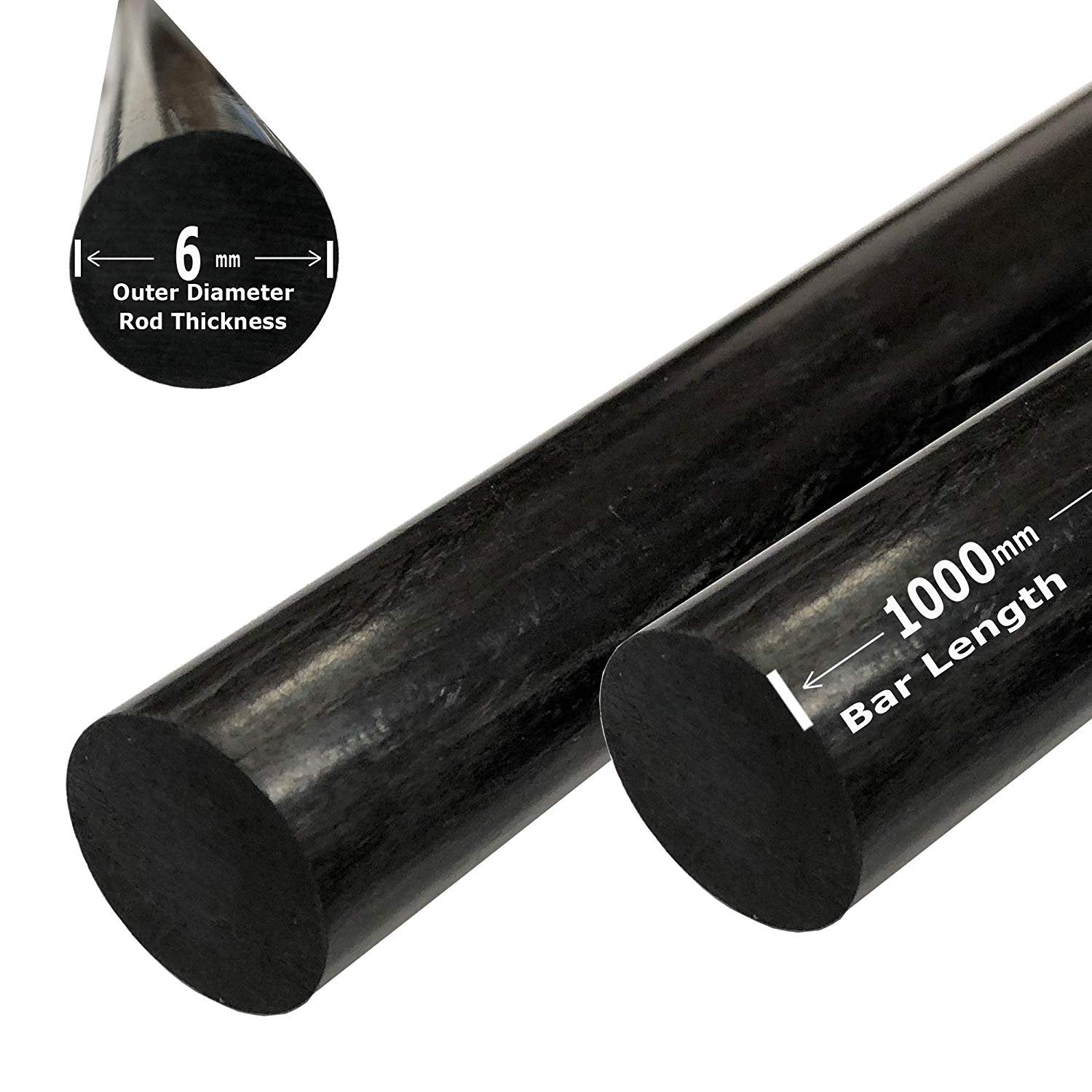 Asta In Fibra Di Carbonio 1 Mm X 1000 Mm - Foto 8